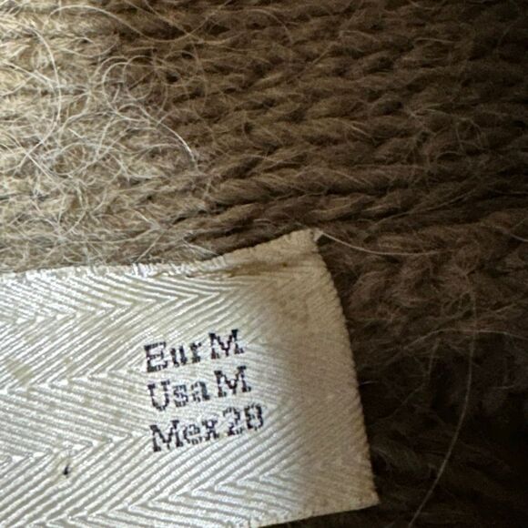 Zara knits wool alpaca sweater tunic belted medium beige - Picture 9 of 10